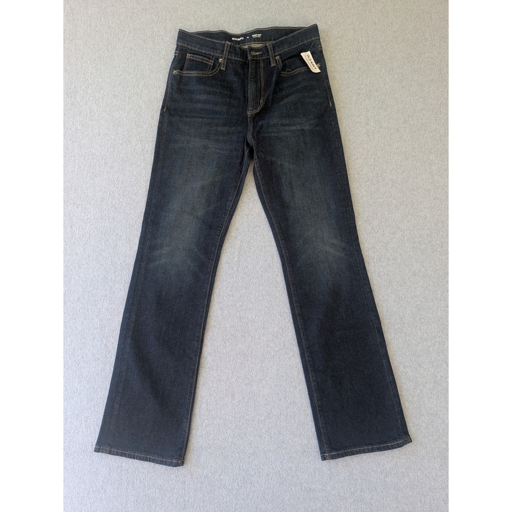 Old Navy Mens Built-In Flex Boot-Cut Jeans Dark Wash Size 16 1186 NWT